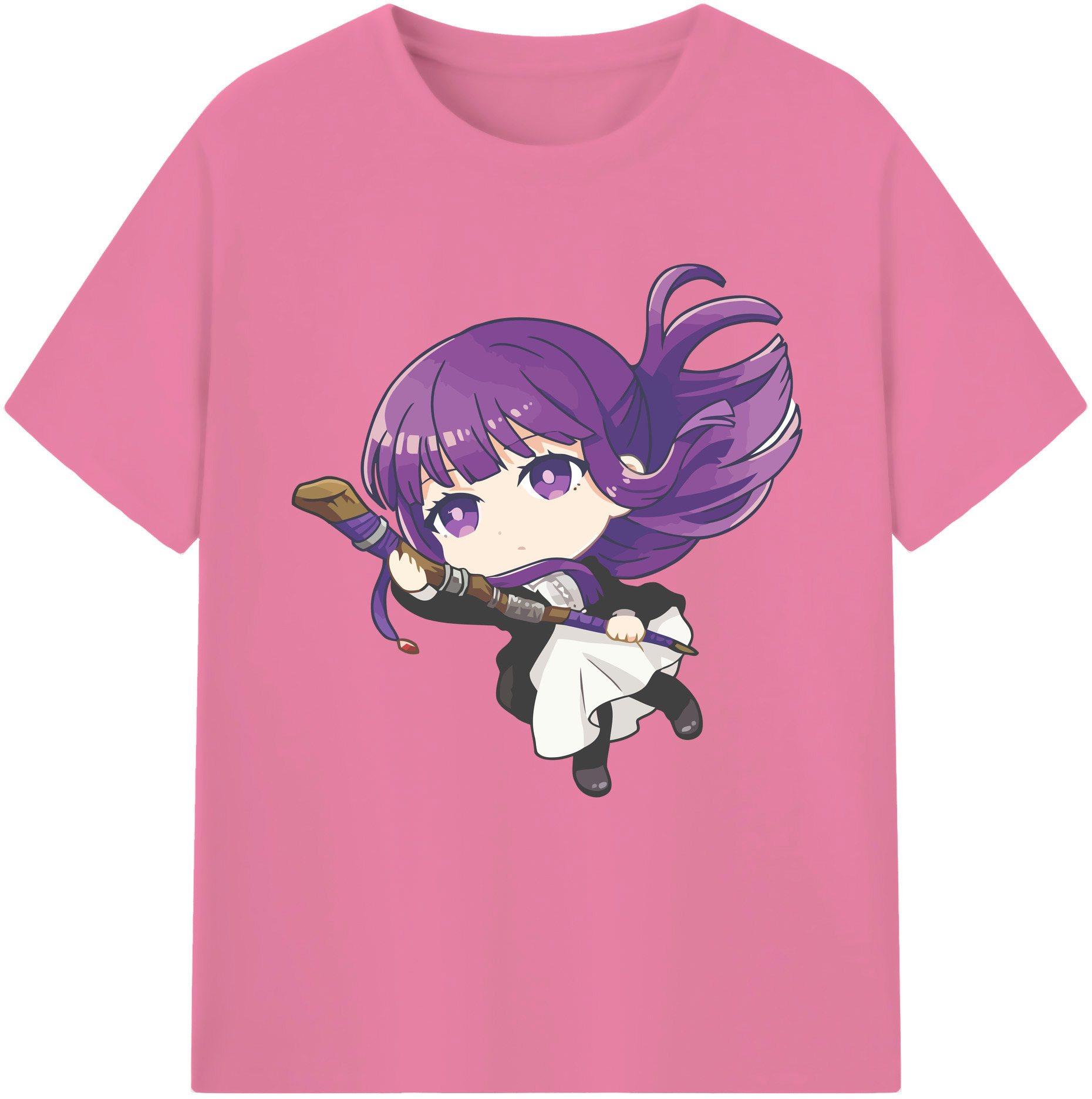 （画像用） 葬送のフリーレン Frieren 綿100％半袖Tシャツ（フロントプリント）
